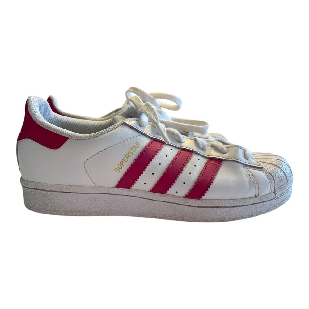 Adidas | Bright Pink and White Classic Leather Superstar - Picture 4 of 12